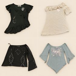 Beaded Ruffle and Embellished Blouses