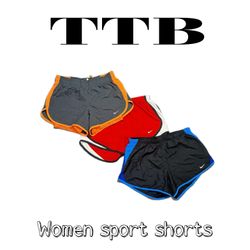 Branded sports shorts