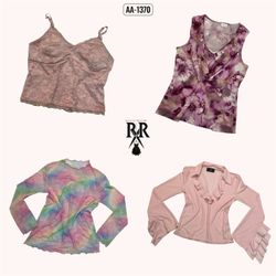 Y2k Bubblegum Pink Mix Tops (AA-1370)
