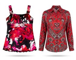 (FV2576) Y2K Red & Black Vibe Aesthetic Matching T..