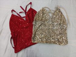 CR10489 Upcycled Beaded Tops