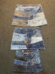 Upcycled  Denim Mini Skirts — 0084
