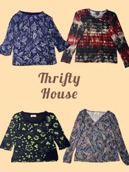 90s/Y2K Patterned Top Edit(TH/718)