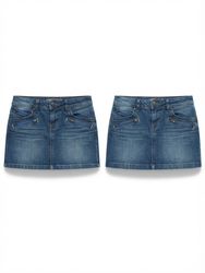 (FV-2712) Y2K Denim Micro Mini Skirts