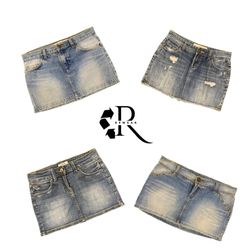Y2K Denim Mini Skirts RW-2647