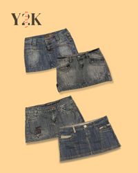 Y2K Indie Sleaze Denim Skirt Bundle (Yv-722)