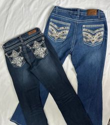 Y2K Embellished Boot-Cut Jeans B# 412