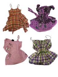 Y2K Plaid Grunge Cami Tops-ST-176