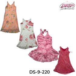 Y2K Dreamy Pink Poly Midi Dress (DS-9-220)