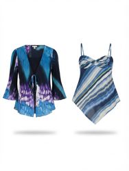 (FV-2091)     Teal Blue Y2K Mesh Tops Bundle | Abs..