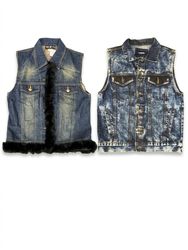 (FV-2638) Denim WaistCoat Winter-Collection