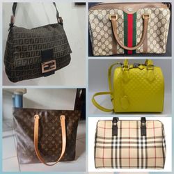 Fendi lv gucci Burberry bags