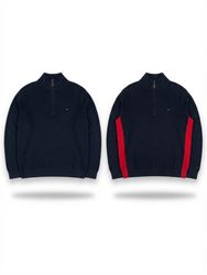 (FV-2134) Tommy Hilfiger Quarter Zip Knitwear