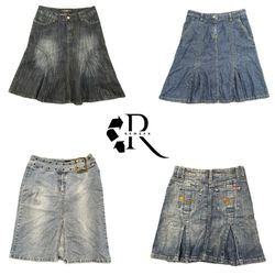 Y2K NYC IT Girl Denim Midi Skirt RW-2476