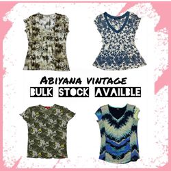 Y2K Graphic Tops Bundle - Floral Tie Dye & Damask ..