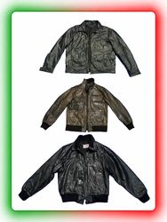 * Men’s Real Leather Bomber & Casual Jackets – Mix..