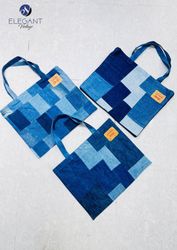 UPCYCLED Patchwork Denim Bag - EVR0554