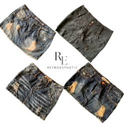 Y2K Unique Girl Denim Mini Skirts RE-3616