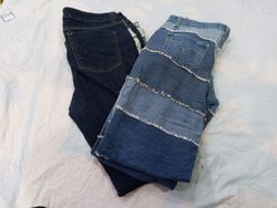 CR11506 Upcycled Mix-Style Jeans