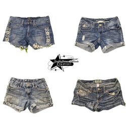 Y2k Paris Hilton Era Girl Denim Short B2F-190