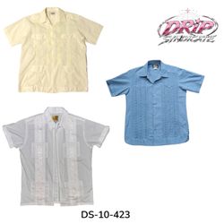 Camisas guayabera bordadas de manga corta