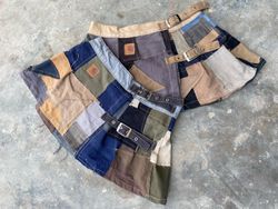 Upcycled Carhartt Patchwork Mini Skirt