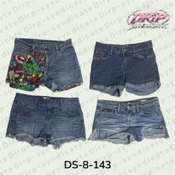 Y2K Denim Mini Shorts – Low Rise Vintage Blue Jean..