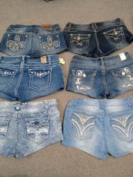 HD Ladies Upcycled Y2K Embellished Denim Micro Min..