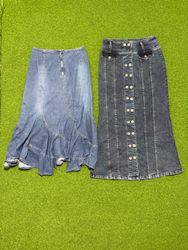 Yv81 Long Denim Skirt 8pcs