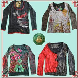 Desi Gull Y2K Printed Blouse Bundle • Vintage Aest..