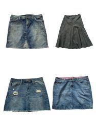 Vintage Y2K Denim Mini Skirts – Mixed Styles