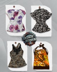 Y2K Grunge Poly Blouse