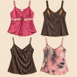 Y2k Soft Grunge Cami Tops