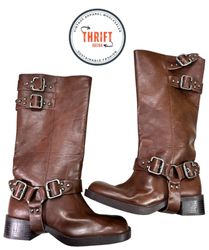 Y2k Vintage Leather Boots 🥾 T2960