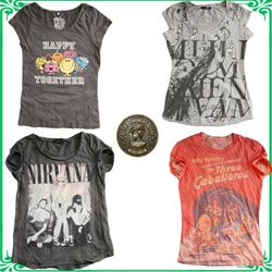Y2K Vintage Baby Tees Bundle Retro Graphic Crop To..