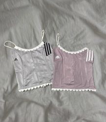 Upcycled Adidas Lace-Up Tops