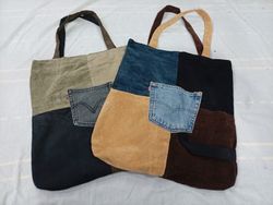 CR10767 Upcycled Levi’s Corduroy Bags