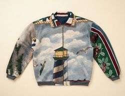 Tapestry Zip Thru Collar Jackets (Dc-10-46)