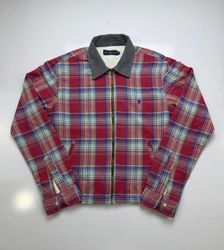 Upcycled Polo Harrington Jacket – Vintage Red Tart..