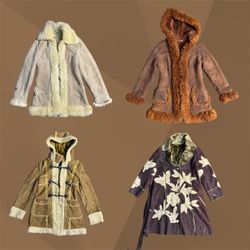 Manteaux afghans en daim vintage