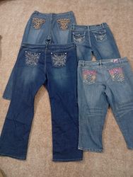 Y2K-Embellished Jeans-20pcs-EM-01