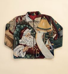 Upcycle Christmas Tapestry Jacket (Dc-10-172)