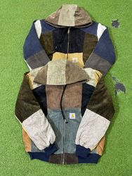Upcycled Carhartt corduroy Hoodie jacket