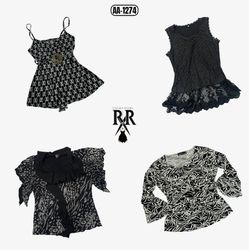 Y2K Black Rave Mix Tops (AA-1274)