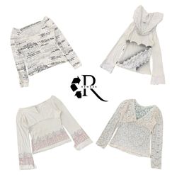 Y2K Women's Printed Long Sleeve Tops RW-2608