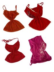 Y2K Red Ruffled Cami Tops-ST-184