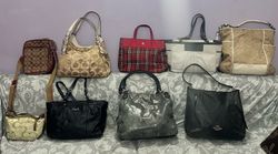 Coach Monogram Leather Large Handbags