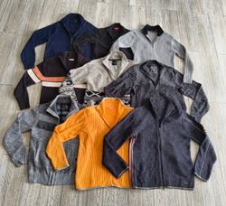 Full Zip Up Knit Sweaters