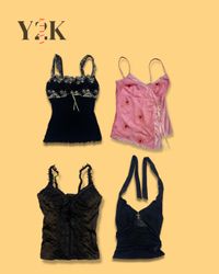 Y2K Vintage Romantic Cami Top Set (Yv-830)