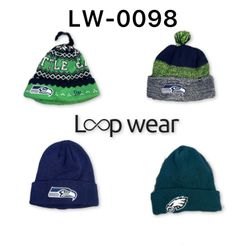 Y2K NFL Ribbed Knit Cuffed Beanies